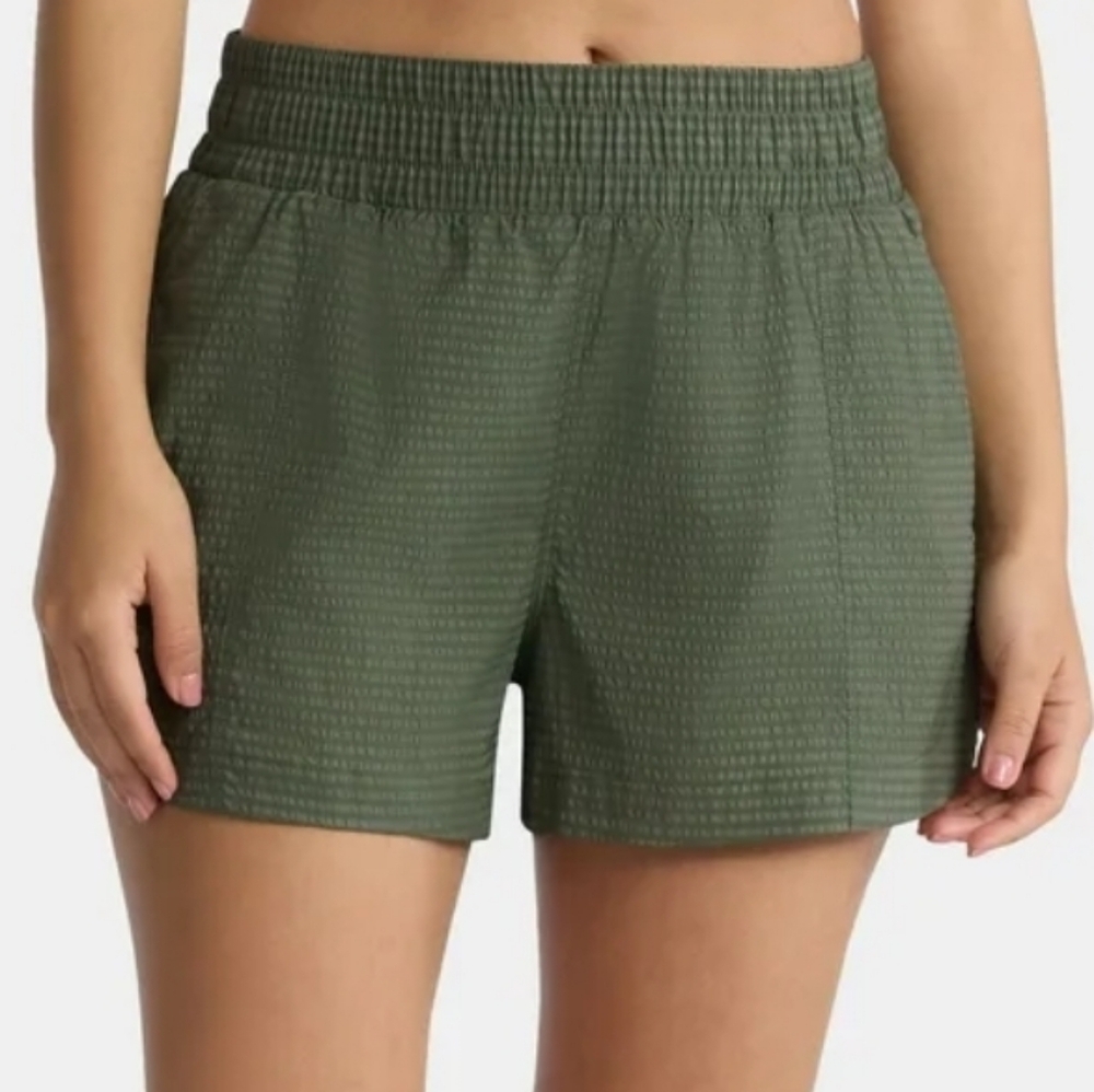 Avia Hybrid Run Short Womens Athletic Sport Olive Green Size 3XL (22)